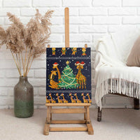 Love Giraffe Christmas Canvas Wall Art Xmas Holiday Patterns - Wonder Print Shop