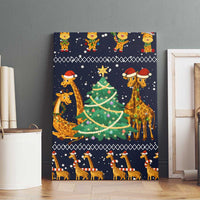 Love Giraffe Christmas Canvas Wall Art Xmas Holiday Patterns - Wonder Print Shop