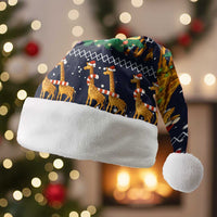 Love Giraffe Christmas Santa Hat Xmas Holiday Patterns - Wonder Print Shop