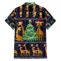 Love Giraffe Christmas Family Matching Short Sleeve Bodycon Dress and Hawaiian Shirt Xmas Holiday Patterns - Wonder Print Shop