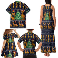 Love Giraffe Christmas Family Matching Tank Maxi Dress and Hawaiian Shirt Xmas Holiday Patterns - Wonder Print Shop