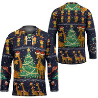 Love Giraffe Christmas Hockey Jersey Xmas Holiday Patterns - Wonder Print Shop