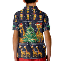 Love Giraffe Christmas Kid Polo Shirt Xmas Holiday Patterns - Wonder Print Shop