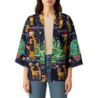Love Giraffe Christmas Kimono Xmas Holiday Patterns - Wonder Print Shop