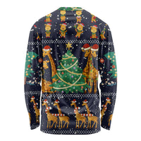 Love Giraffe Christmas Long Sleeve Shirt Xmas Holiday Patterns - Wonder Print Shop