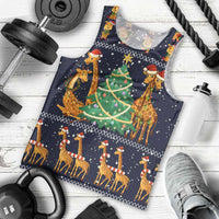 Love Giraffe Christmas Men Tank Top Xmas Holiday Patterns - Wonder Print Shop