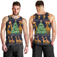 Love Giraffe Christmas Men Tank Top Xmas Holiday Patterns - Wonder Print Shop