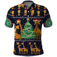 Love Giraffe Christmas Polo Shirt Xmas Holiday Patterns - Wonder Print Shop