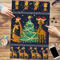 Love Giraffe Christmas Puzzle Xmas Holiday Patterns - Wonder Print Shop
