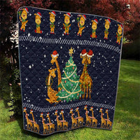 Love Giraffe Christmas Quilt Xmas Holiday Patterns - Wonder Print Shop
