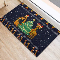 Love Giraffe Christmas Rubber Doormat Xmas Holiday Patterns - Wonder Print Shop