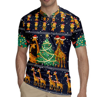 Love Giraffe Christmas Rugby Jersey Xmas Holiday Patterns - Wonder Print Shop