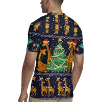 Love Giraffe Christmas Rugby Jersey Xmas Holiday Patterns - Wonder Print Shop