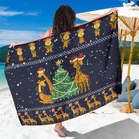 Love Giraffe Christmas Sarong Xmas Holiday Patterns - Wonder Print Shop