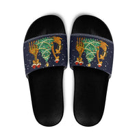 Love Giraffe Christmas Slide Sandals Xmas Holiday Patterns - Wonder Print Shop