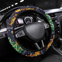 Love Giraffe Christmas Steering Wheel Cover Xmas Holiday Patterns - Wonder Print Shop