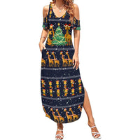 Love Giraffe Christmas Summer Maxi Dress Xmas Holiday Patterns - Wonder Print Shop