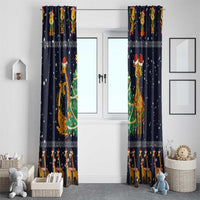 Love Giraffe Christmas Window Curtain Xmas Holiday Patterns - Wonder Print Shop