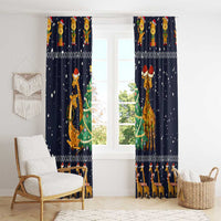 Love Giraffe Christmas Window Curtain Xmas Holiday Patterns - Wonder Print Shop