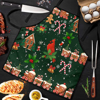 Love Cardinal Xmas Christmas Apron Xmas Holiday Patterns - Wonder Print Shop