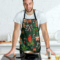 Love Cardinal Xmas Christmas Apron Xmas Holiday Patterns - Wonder Print Shop