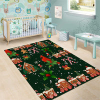 Love Cardinal Xmas Christmas Area Rug Xmas Holiday Patterns - Wonder Print Shop