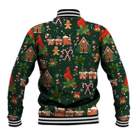 Love Cardinal Xmas Christmas Baseball Jacket Xmas Holiday Patterns - Wonder Print Shop