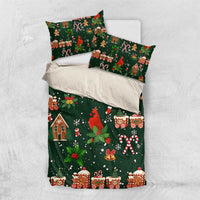 Love Cardinal Xmas Christmas Bedding Set Xmas Holiday Patterns - Wonder Print Shop