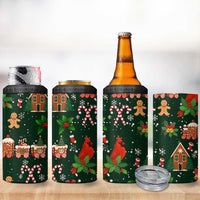 Love Cardinal Xmas Christmas 4 in 1 Can Cooler Tumbler Xmas Holiday Patterns - Wonder Print Shop