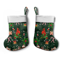 Love Cardinal Xmas Christmas Stocking Xmas Holiday Patterns - Wonder Print Shop
