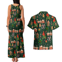 Love Cardinal Xmas Christmas Couples Matching Tank Maxi Dress and Hawaiian Shirt Xmas Holiday Patterns - Wonder Print Shop