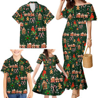 Love Cardinal Xmas Christmas Family Matching Mermaid Dress and Hawaiian Shirt Xmas Holiday Patterns - Wonder Print Shop