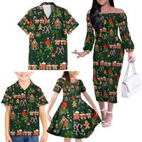 Love Cardinal Xmas Christmas Family Matching Off The Shoulder Long Sleeve Dress and Hawaiian Shirt Xmas Holiday Patterns - Wonder Print Shop