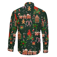 Love Cardinal Xmas Christmas Family Matching Short Sleeve Bodycon Dress and Hawaiian Shirt Xmas Holiday Patterns - Wonder Print Shop