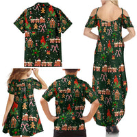 Love Cardinal Xmas Christmas Family Matching Summer Maxi Dress and Hawaiian Shirt Xmas Holiday Patterns - Wonder Print Shop