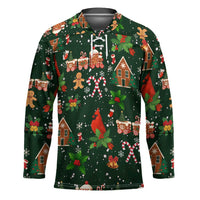 Love Cardinal Xmas Christmas Hockey Jersey Xmas Holiday Patterns - Wonder Print Shop