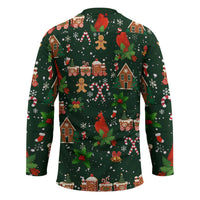 Love Cardinal Xmas Christmas Hockey Jersey Xmas Holiday Patterns - Wonder Print Shop
