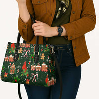 Love Cardinal Xmas Christmas Leather Bag Xmas Holiday Patterns - Wonder Print Shop