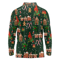 Love Cardinal Xmas Christmas Long Sleeve Polo Shirt Xmas Holiday Patterns - Wonder Print Shop