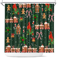 Love Cardinal Xmas Christmas Shower Curtain Xmas Holiday Patterns - Wonder Print Shop