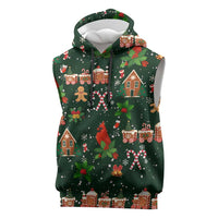 Love Cardinal Xmas Christmas Sleeveless Hoodie Xmas Holiday Patterns - Wonder Print Shop