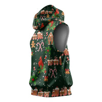 Love Cardinal Xmas Christmas Sleeveless Hoodie Xmas Holiday Patterns - Wonder Print Shop