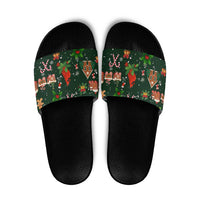 Love Cardinal Xmas Christmas Slide Sandals Xmas Holiday Patterns - Wonder Print Shop