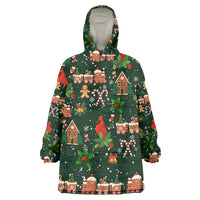 Love Cardinal Xmas Christmas Wearable Blanket Hoodie Xmas Holiday Patterns - Wonder Print Shop