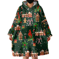 Love Cardinal Xmas Christmas Wearable Blanket Hoodie Xmas Holiday Patterns - Wonder Print Shop