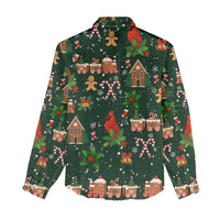 Love Cardinal Xmas Christmas Women Casual Shirt Xmas Holiday Patterns - Wonder Print Shop