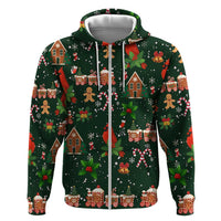 Love Cardinal Xmas Christmas Zip Hoodie Xmas Holiday Patterns - Wonder Print Shop