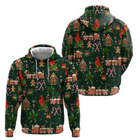Love Cardinal Xmas Christmas Zip Hoodie Xmas Holiday Patterns - Wonder Print Shop