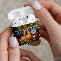 Cat Hanging on Xmas Tree Christmas AirPods Case Xmas Holiday Patterns - Wonder Print Shop