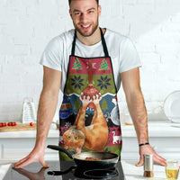 Cat Hanging on Xmas Tree Christmas Apron Xmas Holiday Patterns - Wonder Print Shop